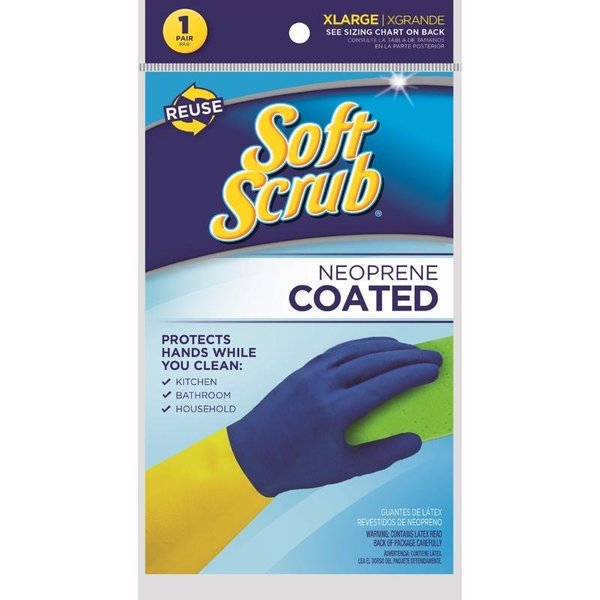 Soft Scrub LatexNeoprene Cleaning Gloves XL BlueYellow 12684-26